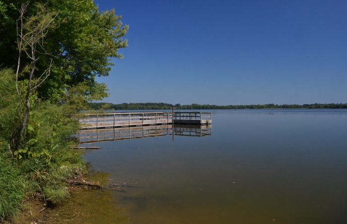 lake with pier, Rice County